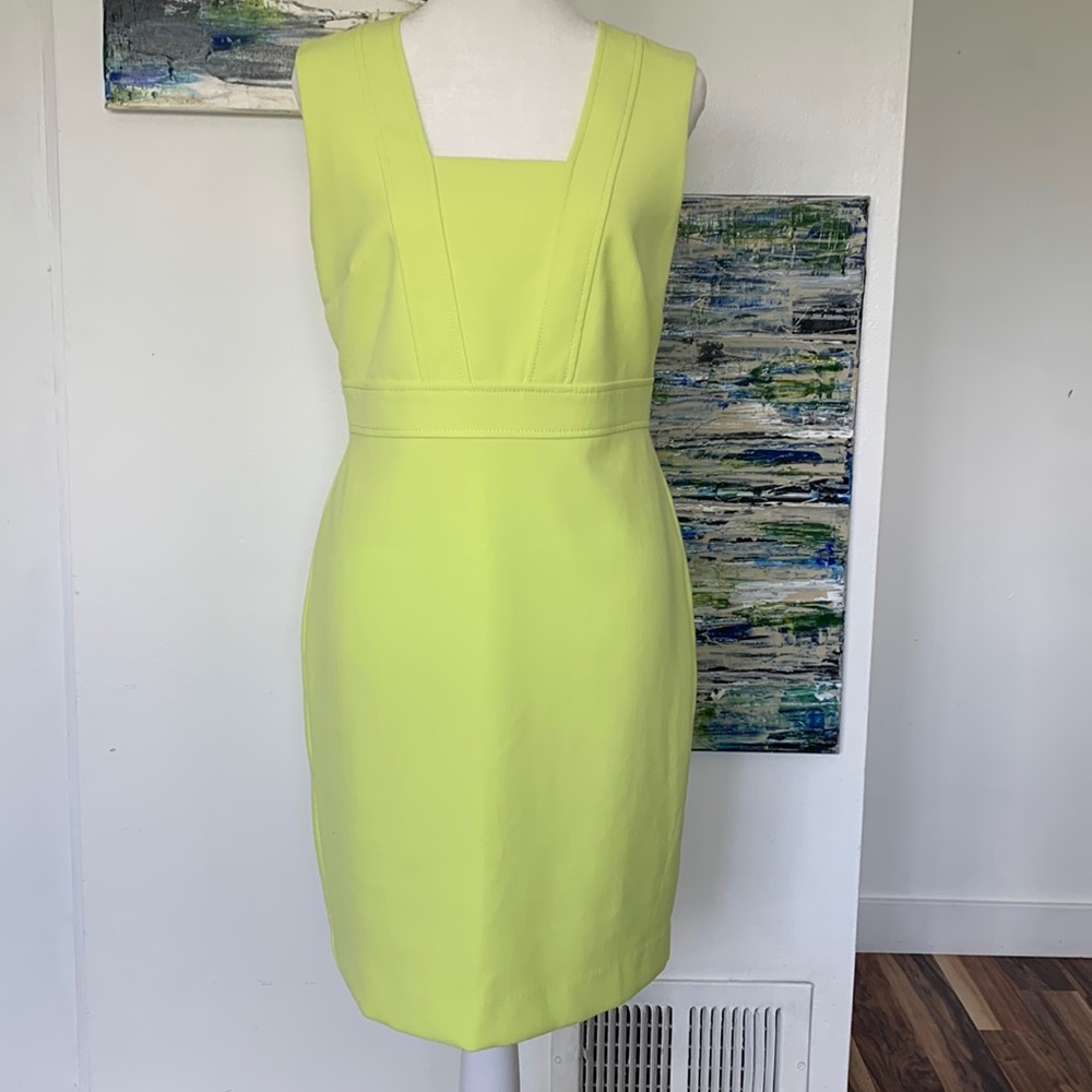 Ann Taylor Neon Yellow Sheath Dress